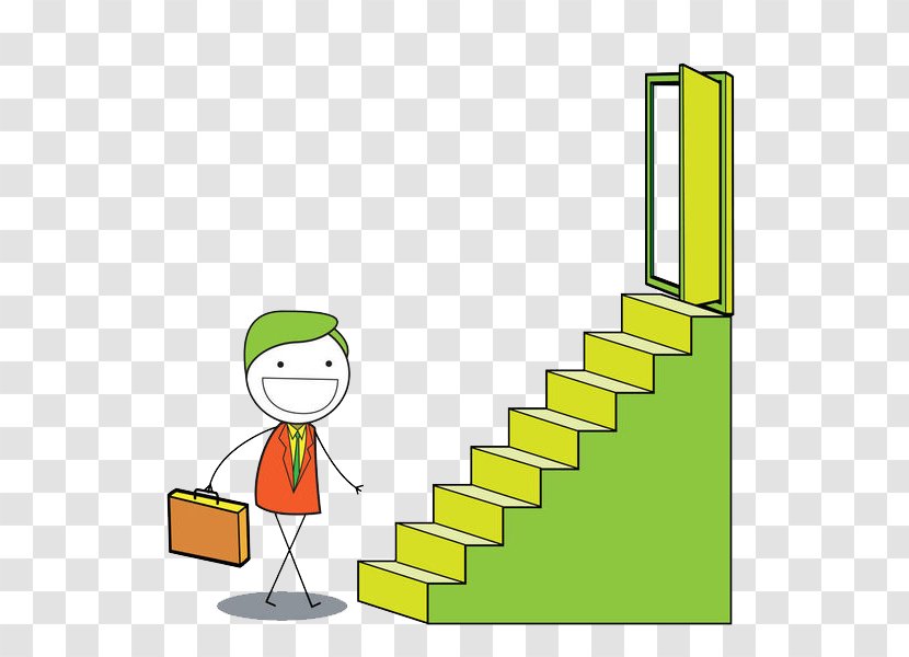 Stairs Stock Photography Can Photo Clip Art - Grass - The Man With A Bag Ready To Climb Transparent PNG
