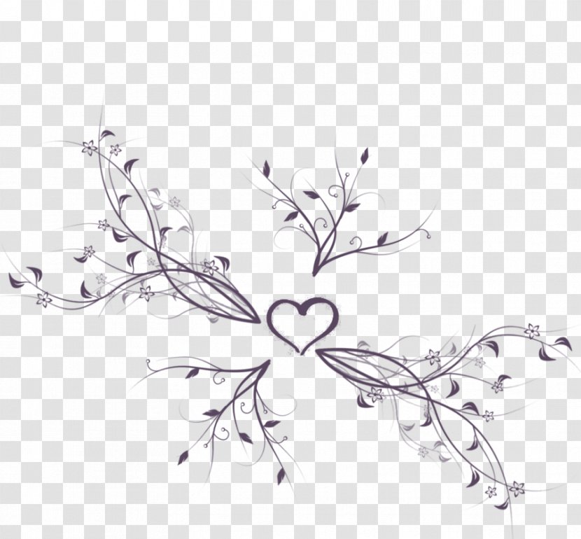 /m/02csf Drawing Line Art Leaf Floral Design - White - Tatuaje Transparent PNG