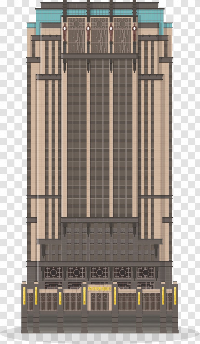 Parkview Square Architecture Facade Art Deco - Singapore - House Transparent PNG