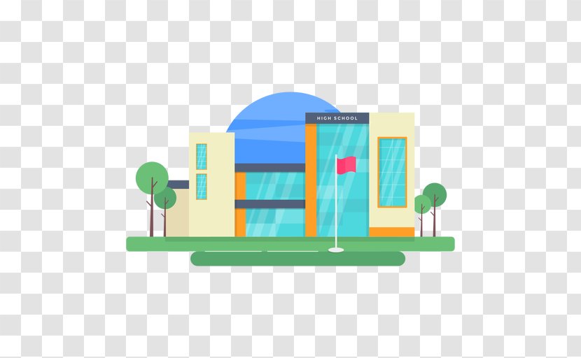 Vector Graphics Illustration School Building Drawing - Rectangle Transparent PNG