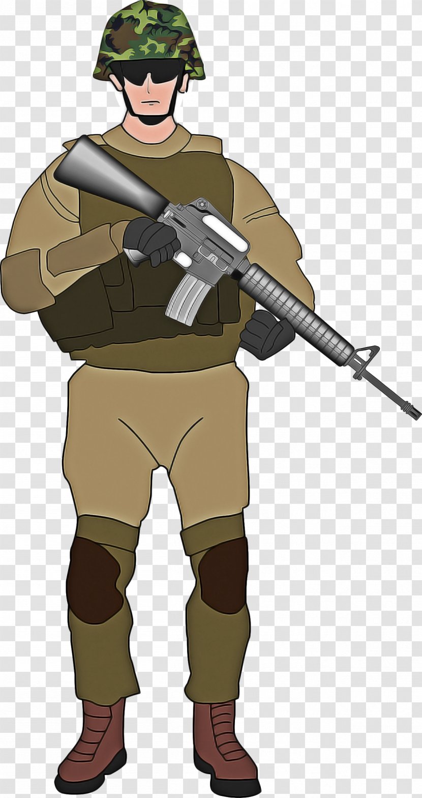 Army Cartoon - Uniform Machine Gun Transparent PNG