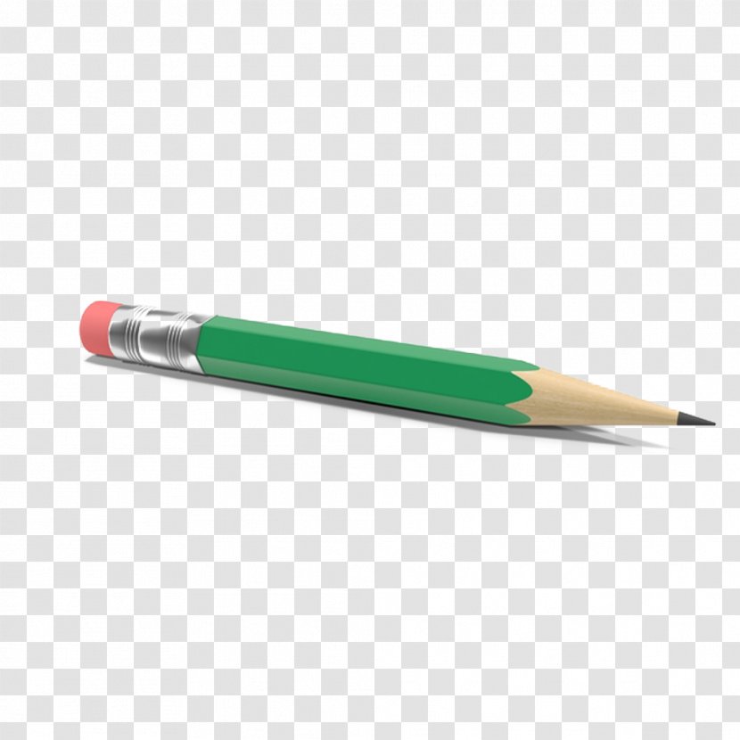 Ballpoint Pen - Green Short Pencil Transparent PNG