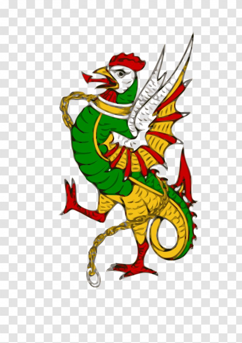Dragon Cockatrice Heraldry Coat Of Arms Legendary Creature Transparent PNG