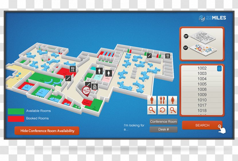 Wayfinding Brand Computer Software Floor Plan - Digital 3d - You Are Here Map Sign Transparent PNG