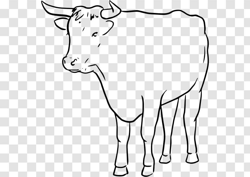 Dairy Cattle Drawing Black And White Clip Art - Watercolor Painting Transparent PNG