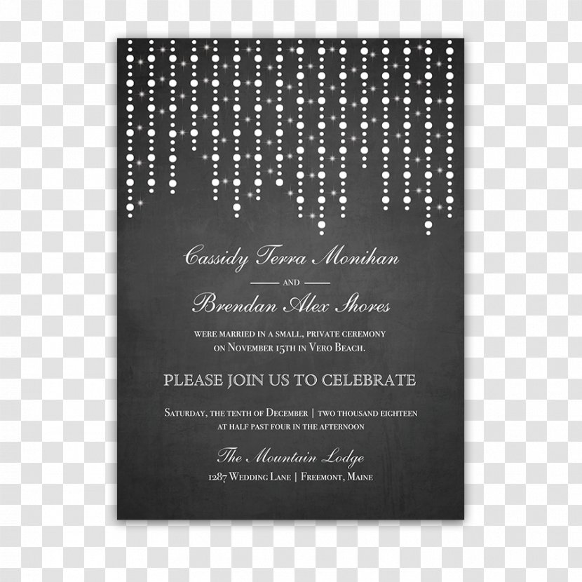 Wedding Invitation Reception Paper RSVP - Be Called Yours - Invitations Transparent PNG