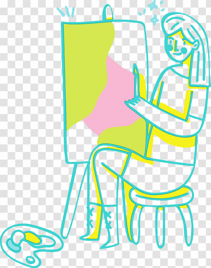 Line Art Cartoon Silhouette Art Deco Chair Transparent PNG