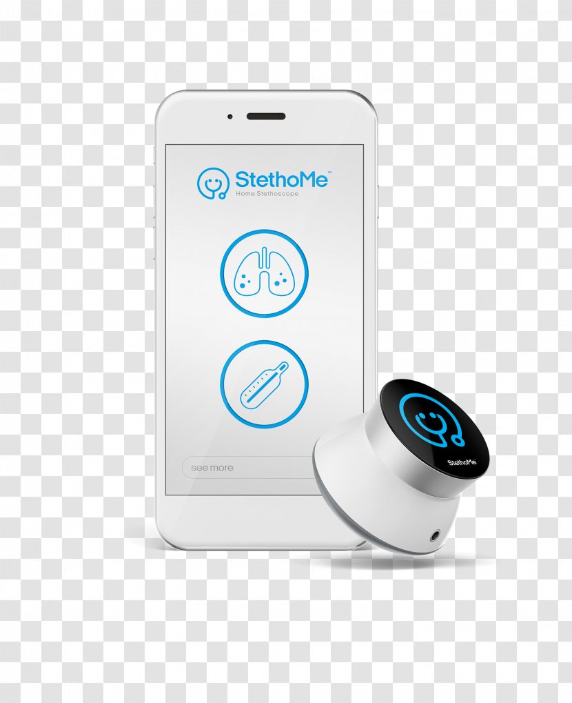 Stethoscope Medicine StethoMe® Mobile Phones Physician - Electronics - Stetoskop Transparent PNG