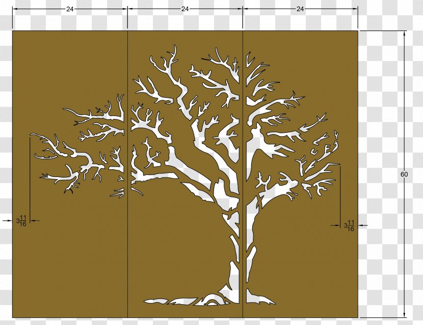 Twig Sheet Metal Tree Steel - Gardening Decorative Transparent PNG