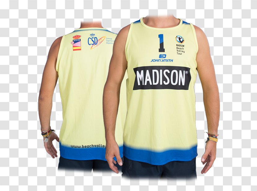 T-shirt Sleeveless Shirt Gilets Yellow - Tshirt - Beach Volley Transparent PNG