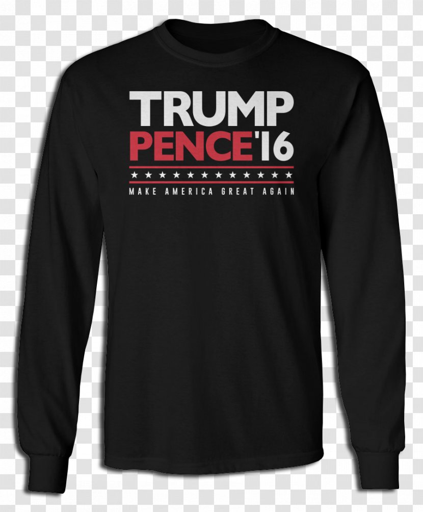 Sleeve T-shirt Hoodie Bluza Sweater - Longsleeved Tshirt - Trump Pence Transparent PNG