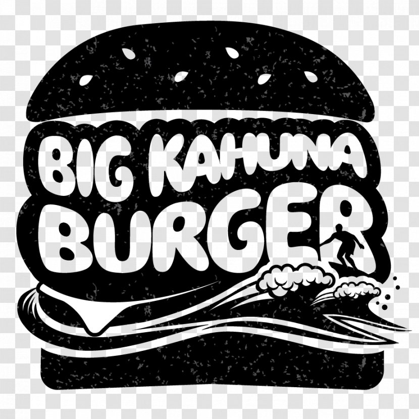 Big Kahuna Burger Hamburger Slider Logo - Monochrome Transparent PNG