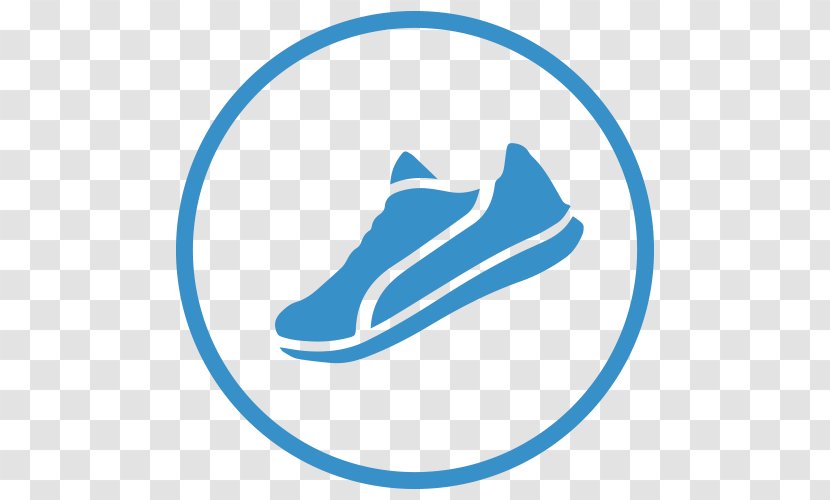 Shoe Logo Physical Fitness Clip Art Walking - Azure - Augustine Pattern Transparent PNG