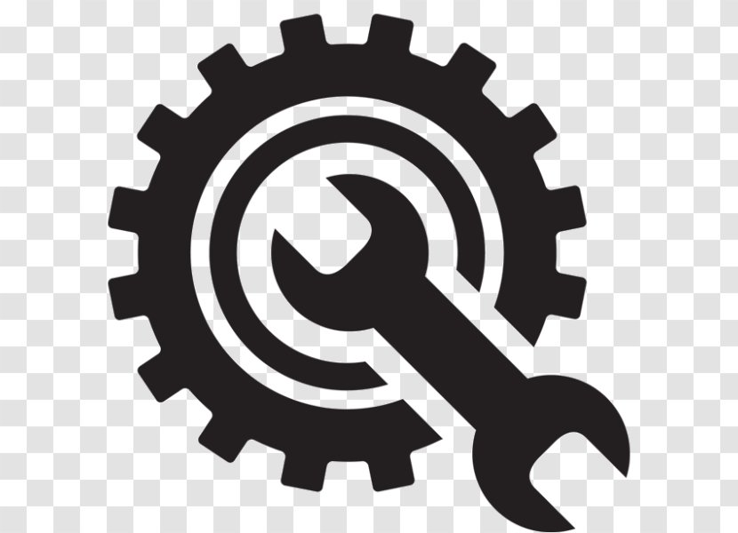 Spanners Gear - Black And White Transparent PNG