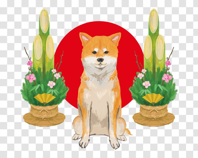 Dog Breed Japanese New Year Rooster Kadomatsu - Carnivoran Transparent PNG