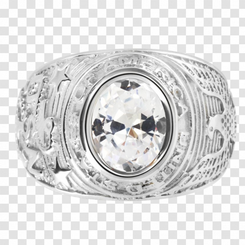 Wedding Ring Silver Chevalière Diamond - Fashion Accessory Transparent PNG