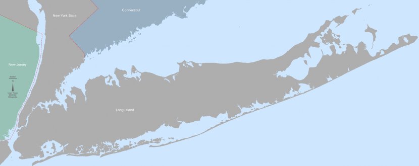 Queens Suffolk County Long Island Expressway Map - Water - Cliparts Transparent PNG