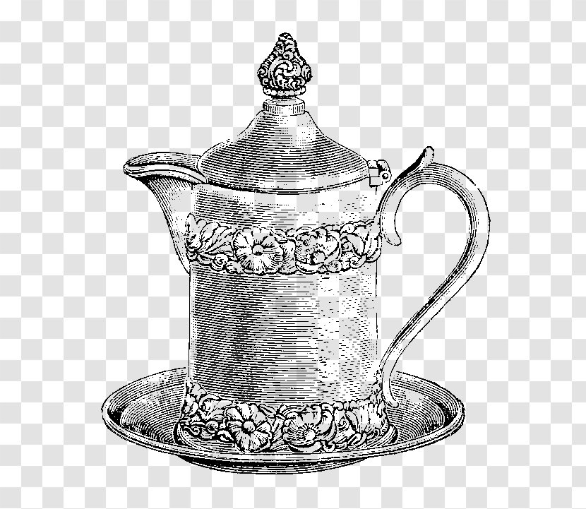 Jug Kettle Teapot Digital Stamp Transparent PNG