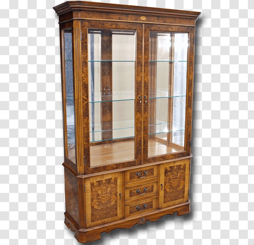 Display Case Cabinetry Drawer Glass Bookcase - English Yew Transparent PNG
