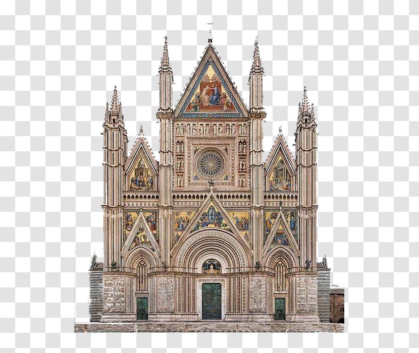 Orvieto Cathedral Notre-Dame De Paris Facade Building - Basilica - Foreign Religious Buildings Church Transparent PNG