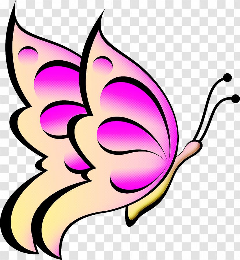 Butterfly Pink Wing Moths And Butterflies Plant Transparent PNG