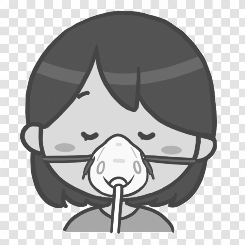 Clip Art Nose Respirator Black And White Headgear - Japanese Mask Transparent PNG