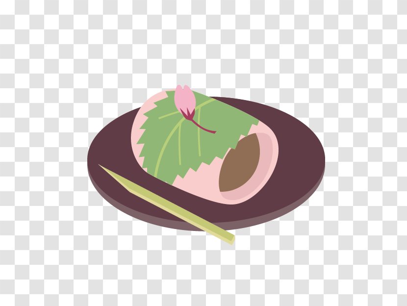 Sakuramochi Dango Wagashi Illustration - Leaf - Cake Transparent PNG