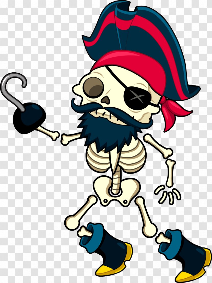 Cartoon Human Skeleton Illustration - Pirate Vector Transparent PNG