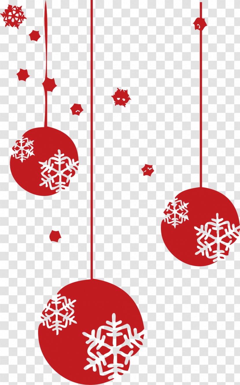 New Year Christmas Ornament Clip Art - Heart - Creative Ornaments Snowflake Ball Transparent PNG
