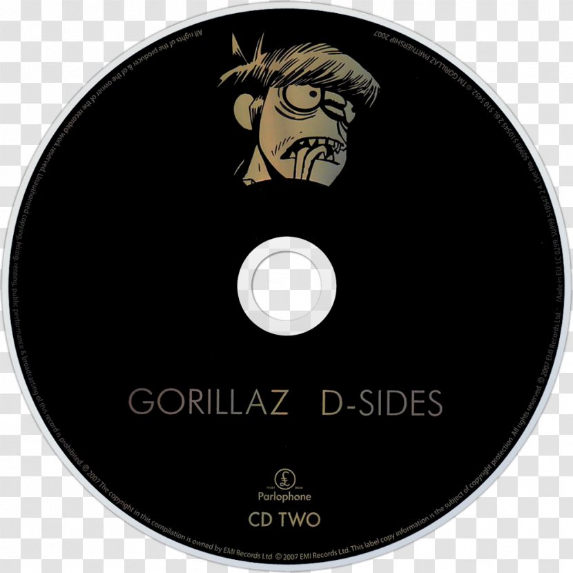 Compact Disc D-Sides Gorillaz G Sides Album - Cartoon - Demon Days 2d Transparent PNG