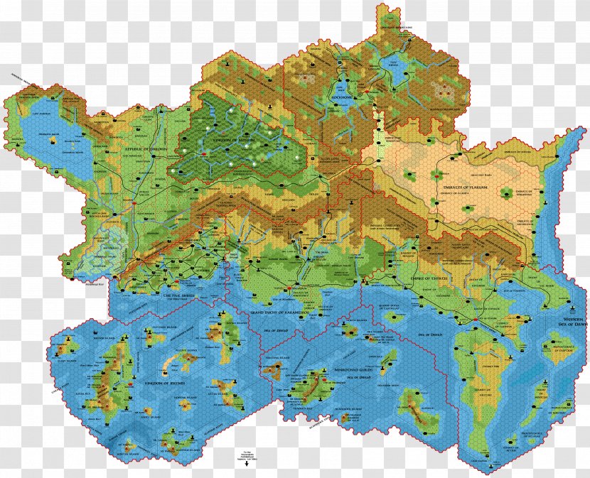 Dungeons & Dragons Mystara Fantasy Map World - Hex - Broken Rock Transparent PNG