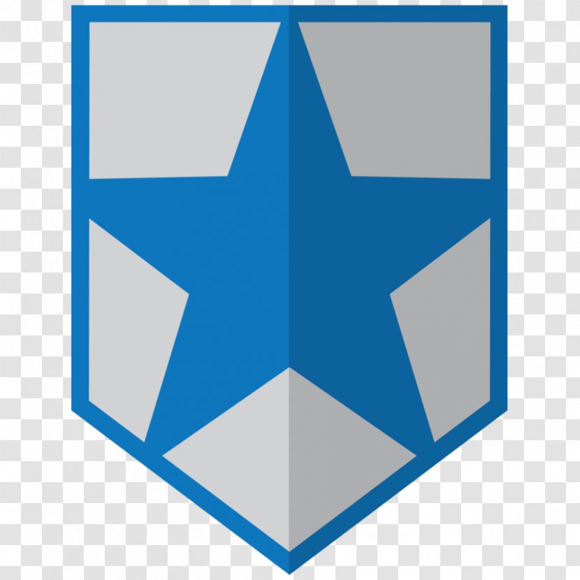 Logo Line Point Angle Font - Blue - Battlemech Badge Transparent PNG