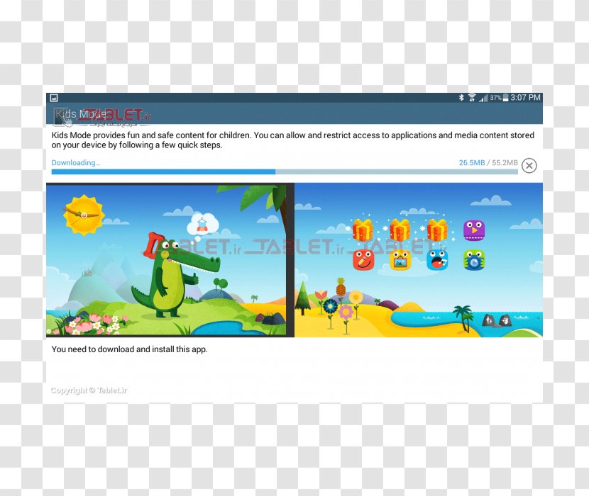 Samsung Galaxy Tab 4 7.0 Child Safety Lock Computer Smartphone - Game User Interface Transparent PNG