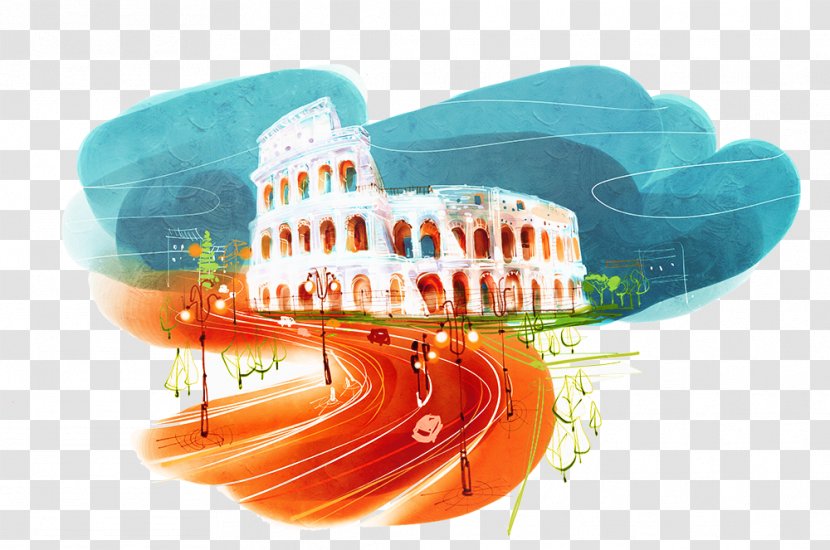 Colosseum Soul Land Ancient Roman Architecture Painting - Fundal Transparent PNG