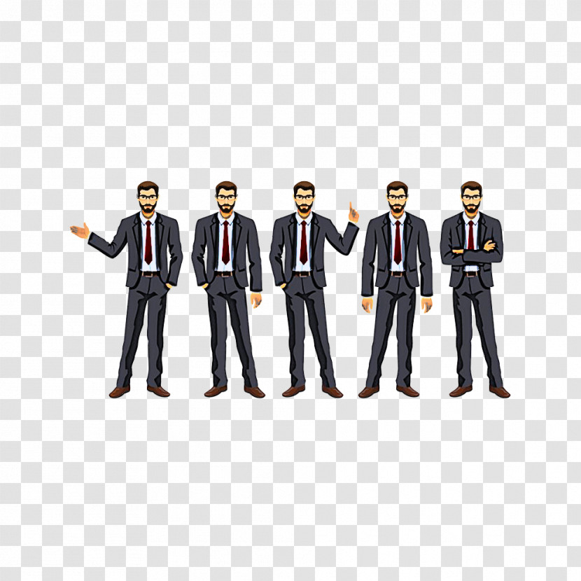 Suit Formal Wear Figurine Standing Tuxedo Transparent PNG