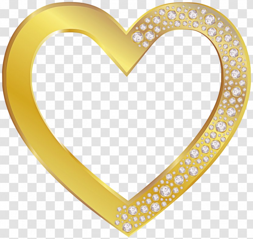 Heart Yellow Clip Art Symbol - Love Transparent PNG