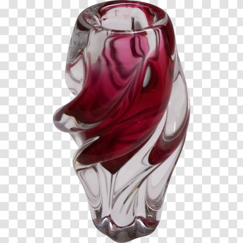 Vase Glass Art Studio - Maroon Transparent PNG