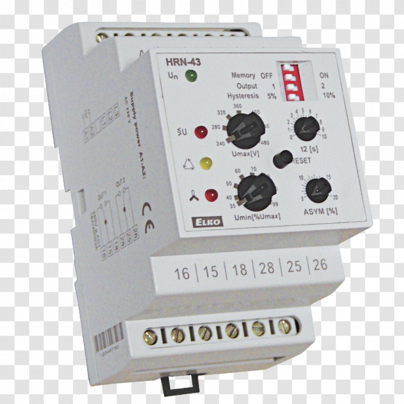 Circuit Breaker Relay Faasikontrolli Relee Three-phase Electric Power Potential Difference - Electronic Component - Rayleigh Transparent PNG