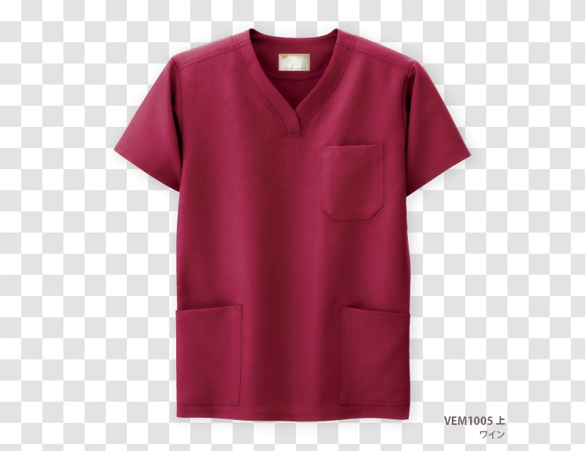 T-shirt Sleeve Neck Pink M - Magenta Transparent PNG