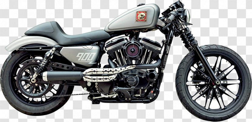 Car Exhaust System Harley-Davidson Sportster Café Racer - Wheel - Cafe Seat Transparent PNG