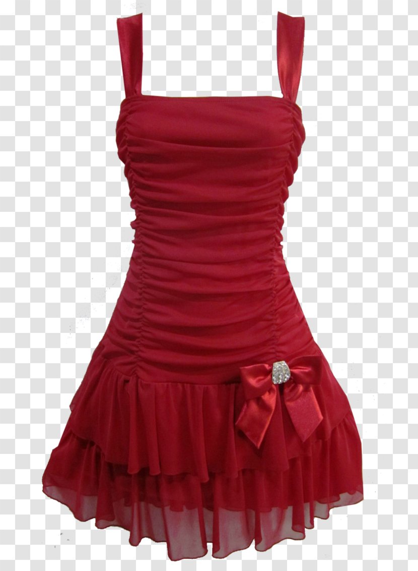 Wedding Dress Gown Clip Art - Short Red Transparent PNG