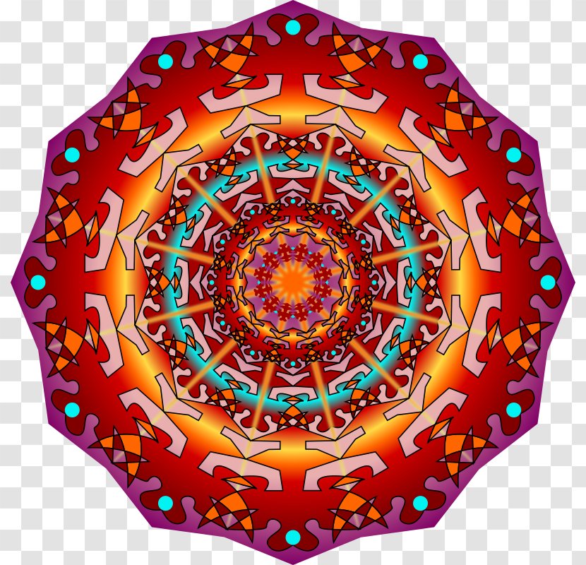 Mandala Fire Clip Art - Red Circle Transparent PNG