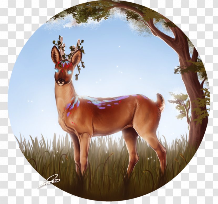 Reindeer Horse Antler Mammal Wildlife - Tail Transparent PNG