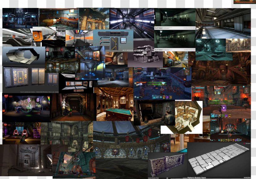 Mood Board Luigi's Mansion 2 Video Game Collage Transparent PNG