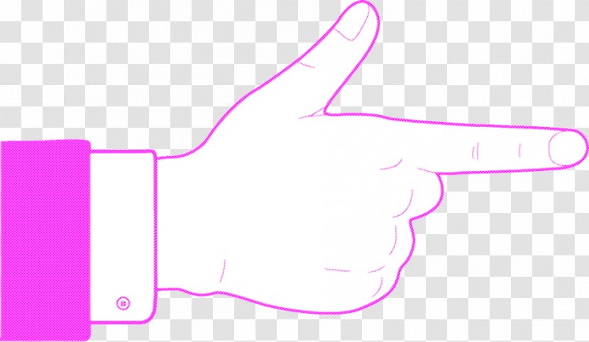 Pink Finger Line Hand Thumb - Gesture Magenta Transparent PNG
