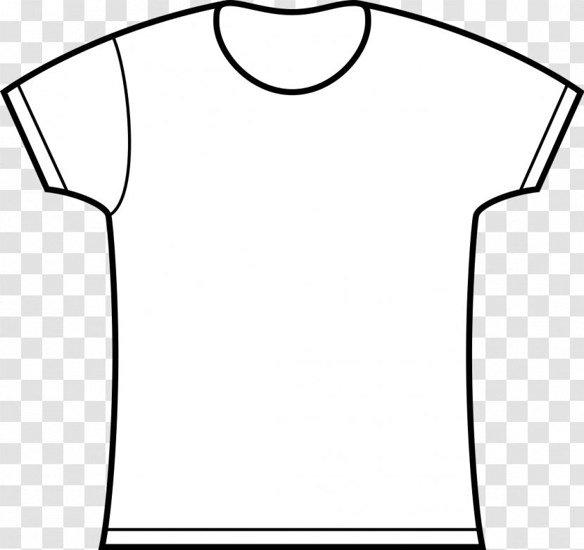 T-shirt Clothing Wikimedia Commons Clip Art - Black And White - Teeshirt Transparent PNG