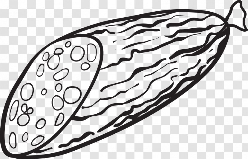 Black And White Leaf Line Art Clip - Organism - Bacon Realism Transparent PNG