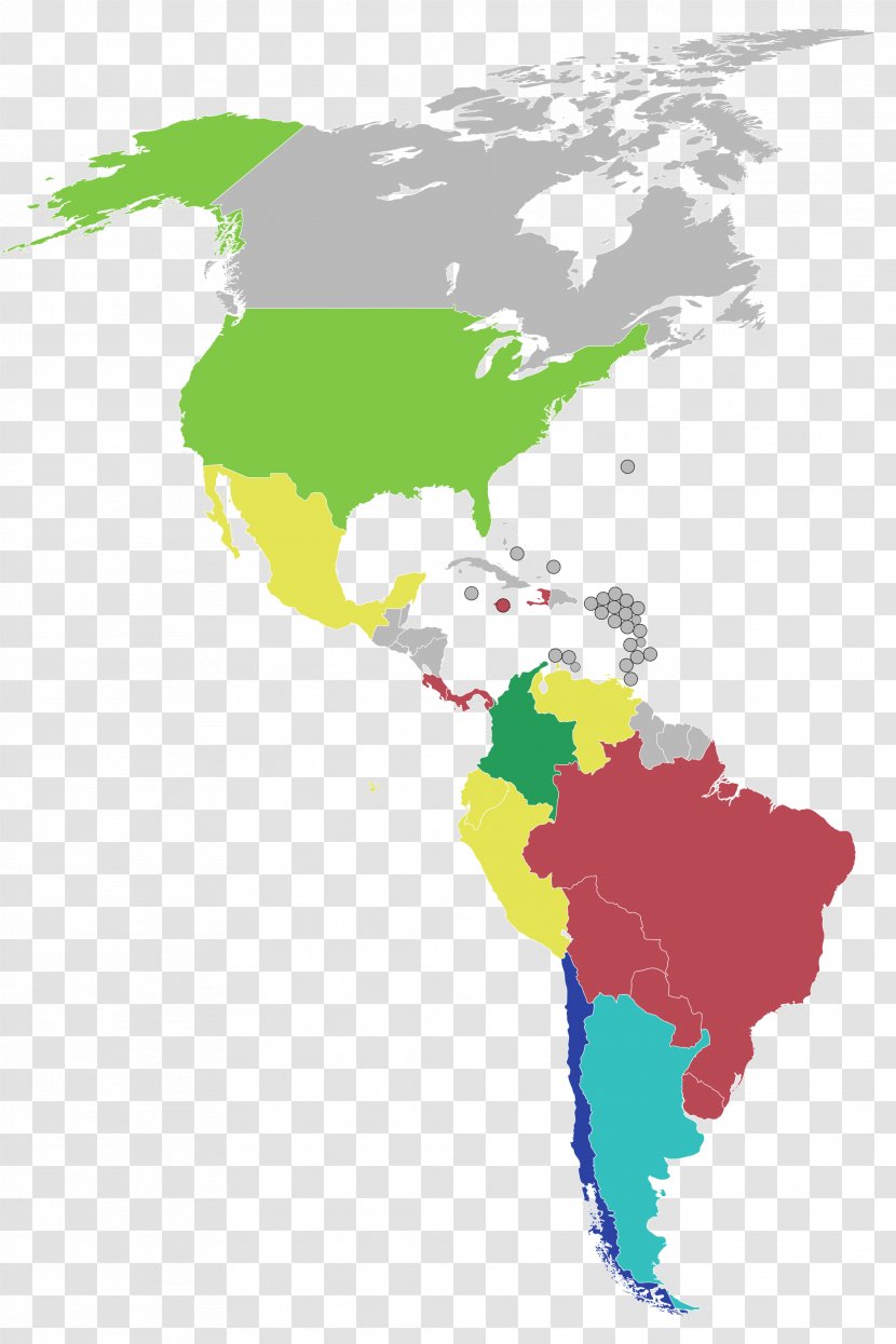 United States South America Map - Quarter Transparent PNG
