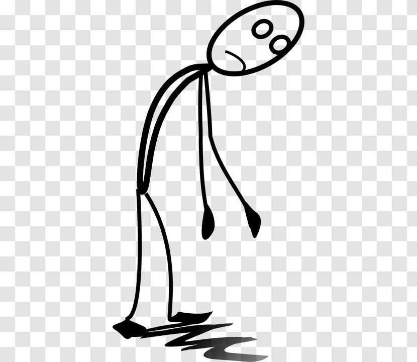 Stick Figure Feeling Tired Clip Art - Doodle - Drawing Transparent PNG