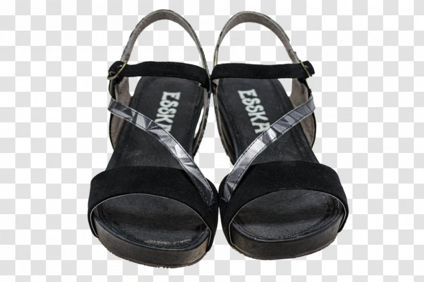 Suede Sandal Shoe Walking - Black Transparent PNG